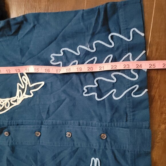 Free People We The Free Tidal Stitch Shirt Womens S Fisherman Sardine Nautical - Picture 6 of 7